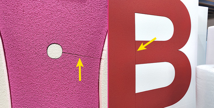 ranura de corte interno